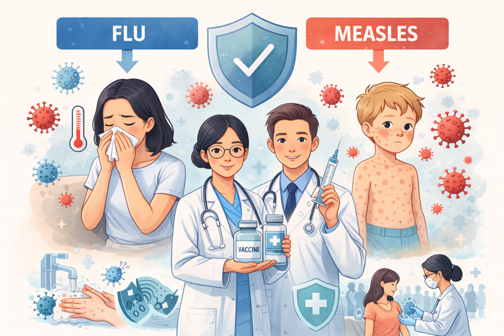 Ancaman Flu & Campak Waspada Penyakit Musiman dan Pentingnya Vaksinasi di Masa Kini